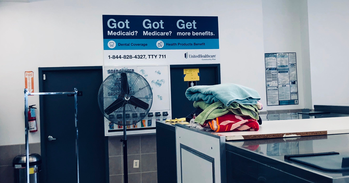 Laundromat Window Display & Wall Banner